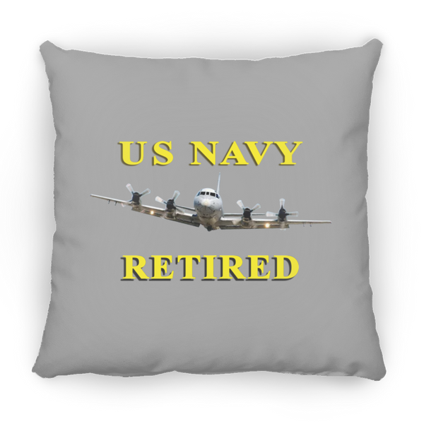 Navy Retired 1 Pillow - Large Square