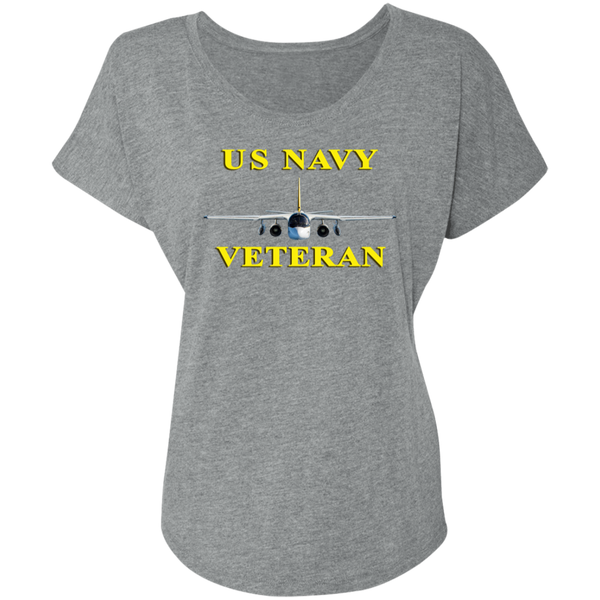 Navy Vet 3 Ladies' Triblend Dolman Sleeve