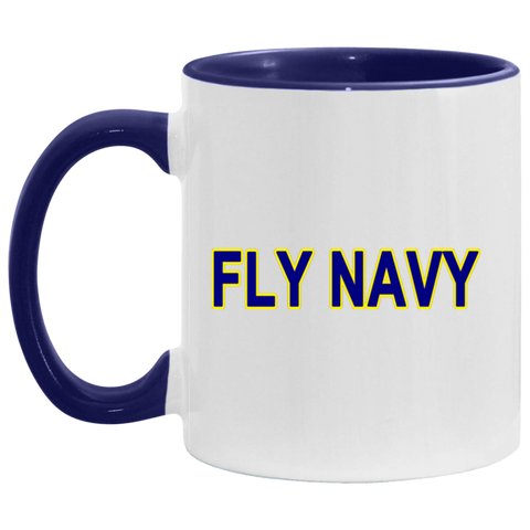 Fly Navy 2 Accent Mug - 11oz