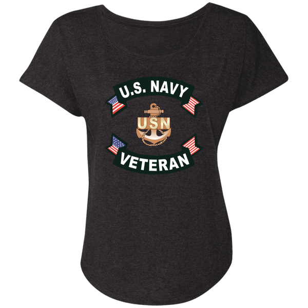 Navy Vet 1 Ladies' Triblend Dolman Sleeve