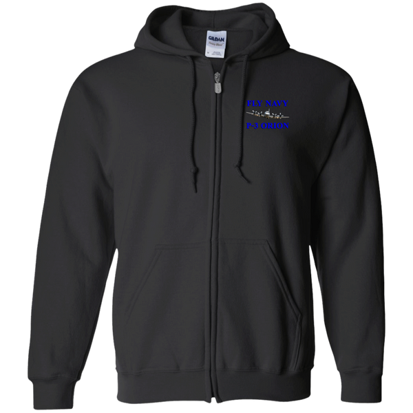 Fly Navy P-3 1 Zip Up Hooded Sweatshirt