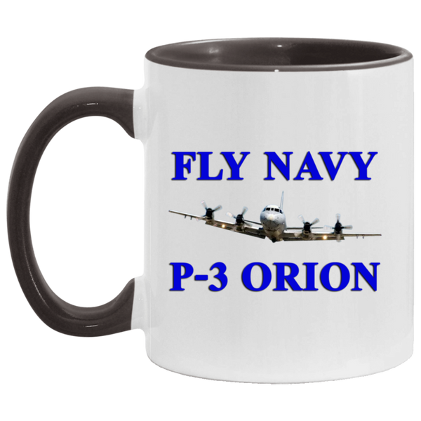 Fly Navy P-3 1 Accent Mug - 11oz