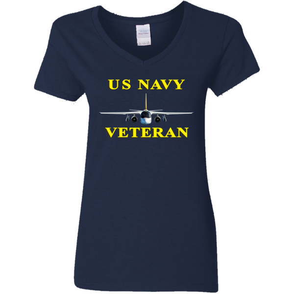 Navy Vet 3 Ladies' V-Neck T-Shirt