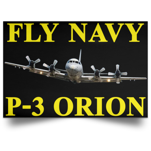 Fly Navy P-3 3 Poster - Landscape