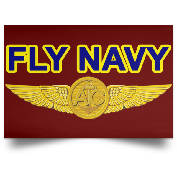 Fly Navy Aircrew Poster - Landscape