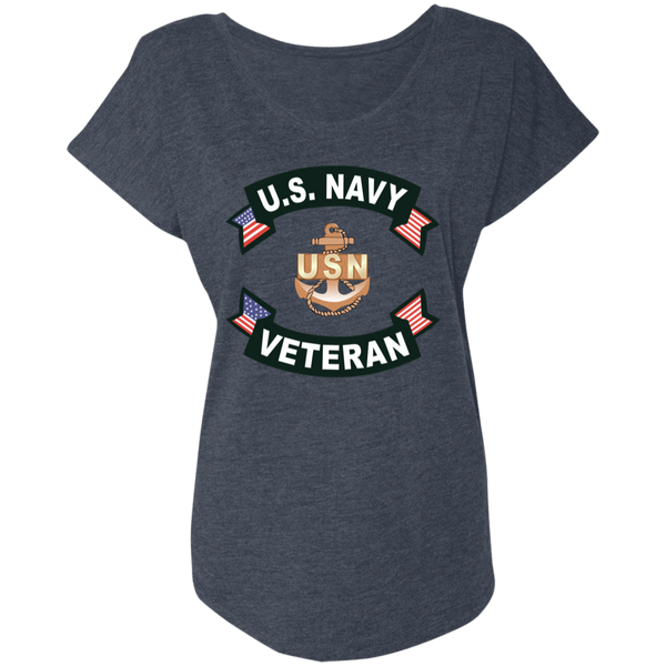 Navy Vet 1 Ladies' Triblend Dolman Sleeve