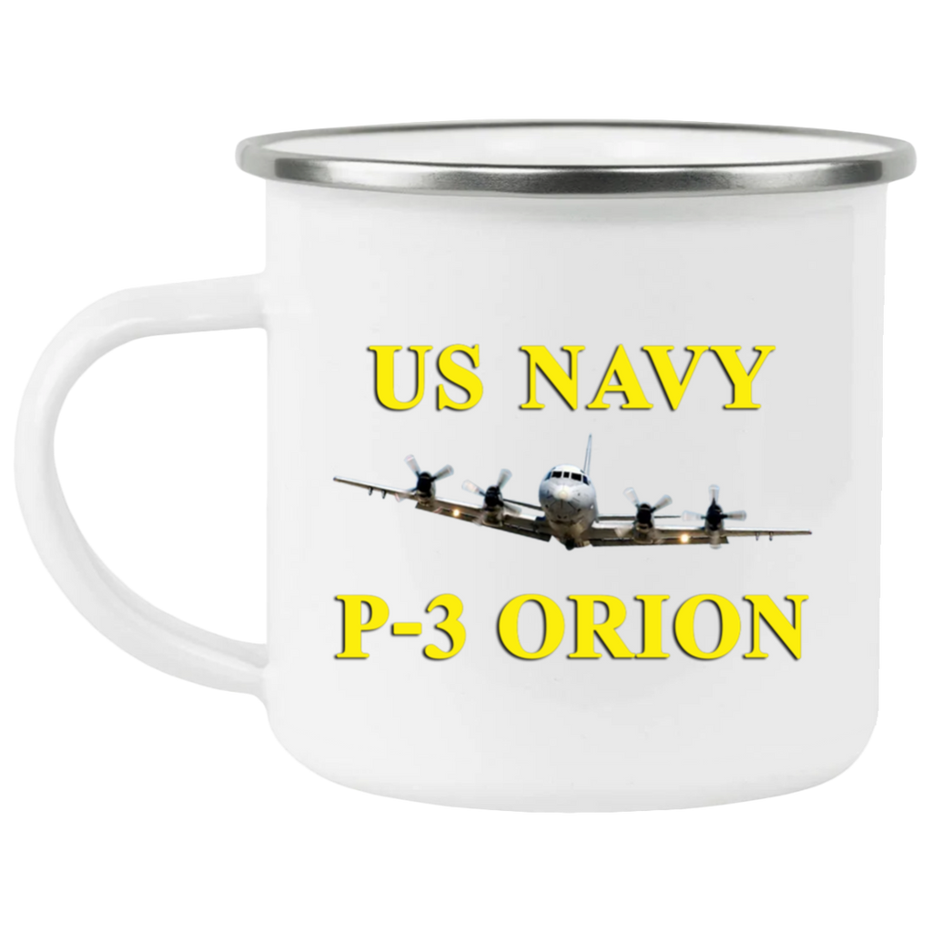 US Navy P-3 3 Enamel Camping Mug