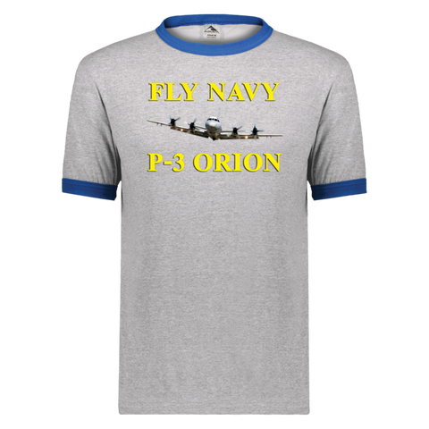 Fly Navy P-3 3 Unisex Ringer Tee