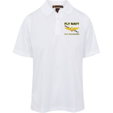 Fly Navy Tailhooker 1 Harriton Ladies' Advantage Plus Polo