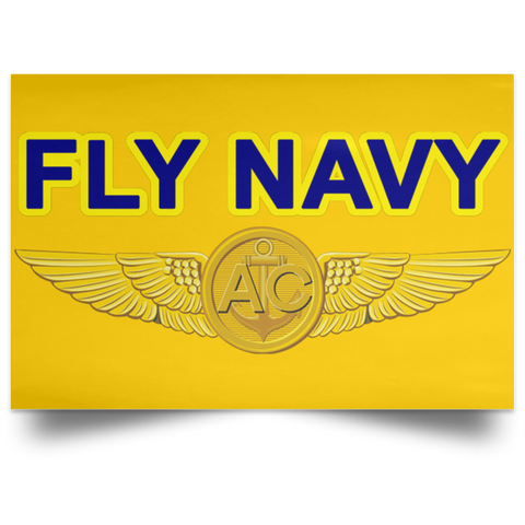 Fly Navy Aircrew Poster - Landscape