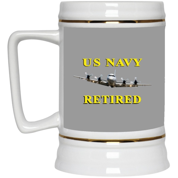 Navy Retired 1 Beer Stein - 22oz