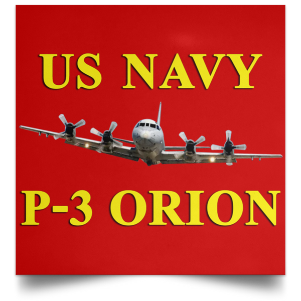 US Navy P-3 3 Poster - Square