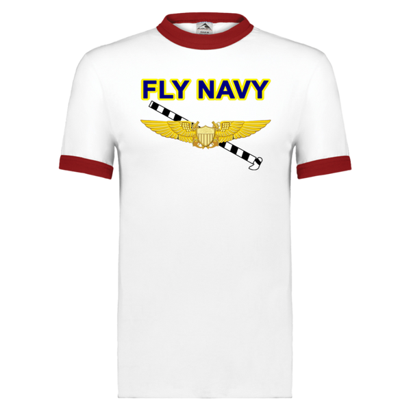 Fly Navy Tailhook 3 Unisex Ringer Tee