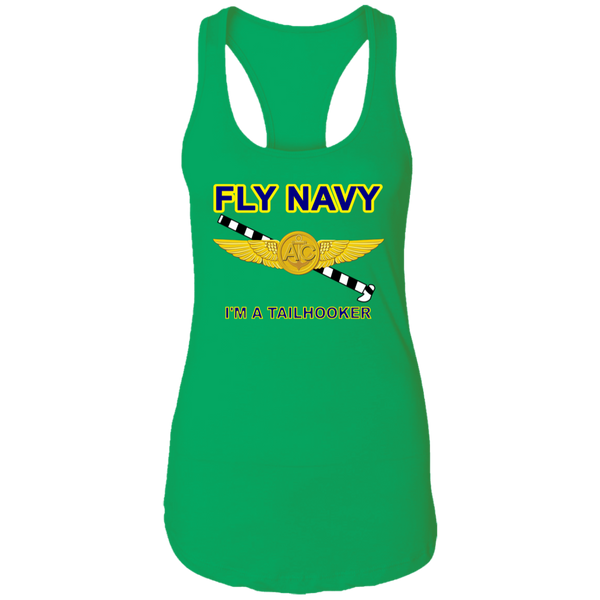 Fly Navy Tailhooker 2 Ladies' Ideal Racerback Tank