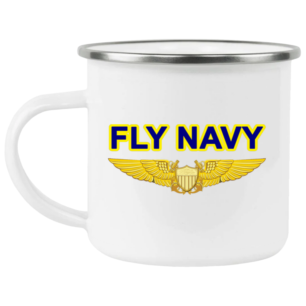 Fly Navy NFO Enamel Camping Mug