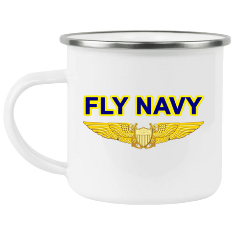 Fly Navy NFO Enamel Camping Mug