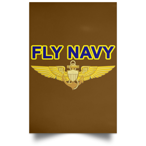 Fly Navy Aviator Poster - Portrait