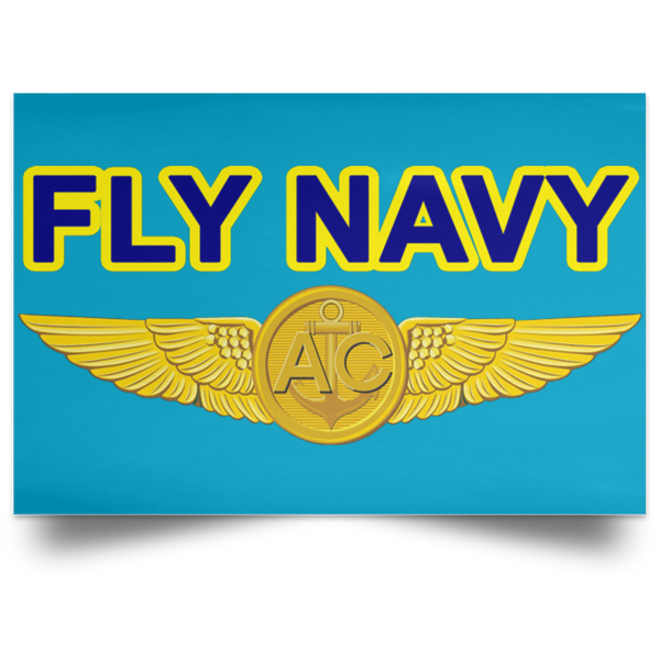 Fly Navy Aircrew Poster - Landscape