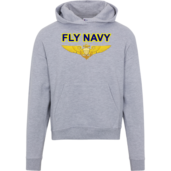 Fly Navy Aviator Champion Ladies' Powerblend Hoodie