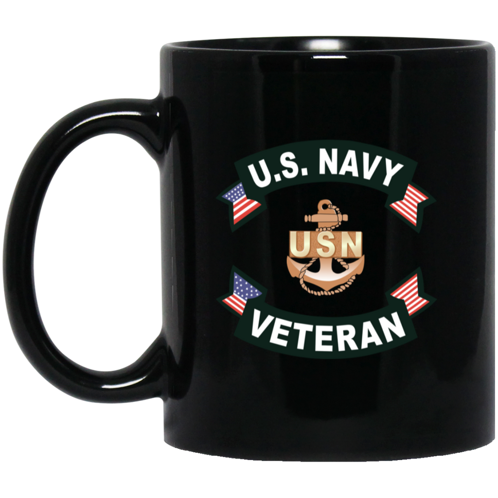 Navy Vet 1 Black Mug - 11oz