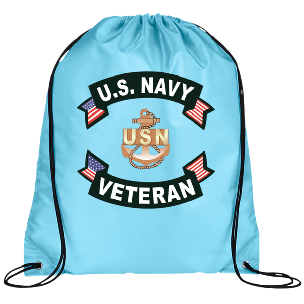 Navy Vet 1 Drawstring Cinch Backpack