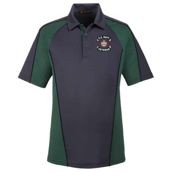 Navy Vet 1 Harriton Colorblock Polo