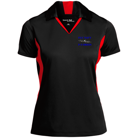 Fly Navy P-3 1 Ladies' Colorblock Performance Polo