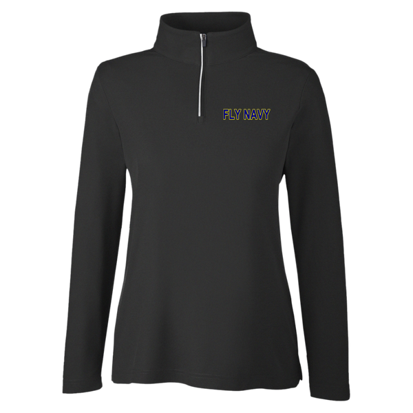 Fly Navy 2 Core 365 Ladies' Fusion Quarter Zip