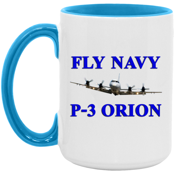 Fly Navy P-3 1 Accent Mug - 15oz