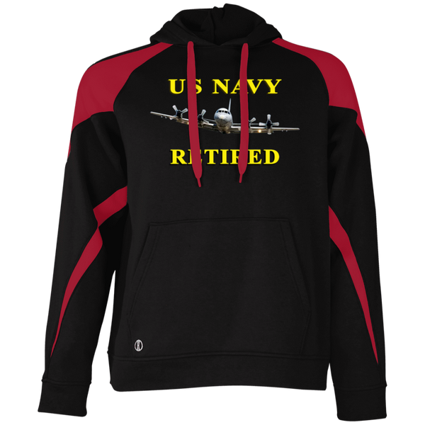 Navy Retired 1 Athletic Colorblock Fleece Hoodie