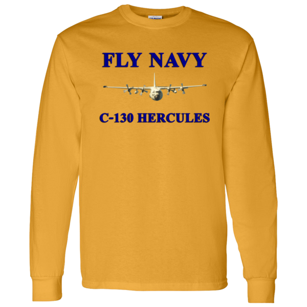 Fly Navy C-130 1 LS Cotton T-Shirt