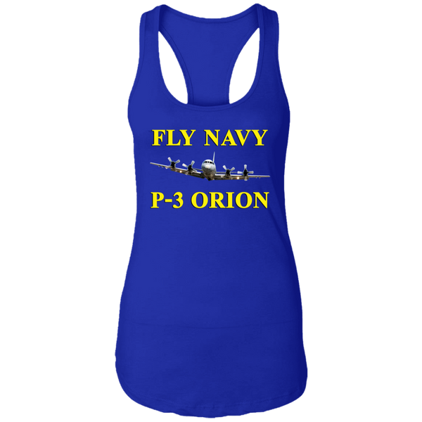 Fly Navy P-3 3 Ladies' Ideal Racerback Tank