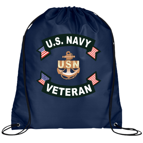 Navy Vet 1 Drawstring Cinch Backpack