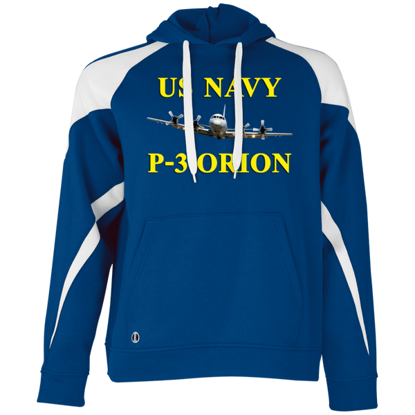 US Navy P-3 3 Athletic Colorblock Fleece Hoodie