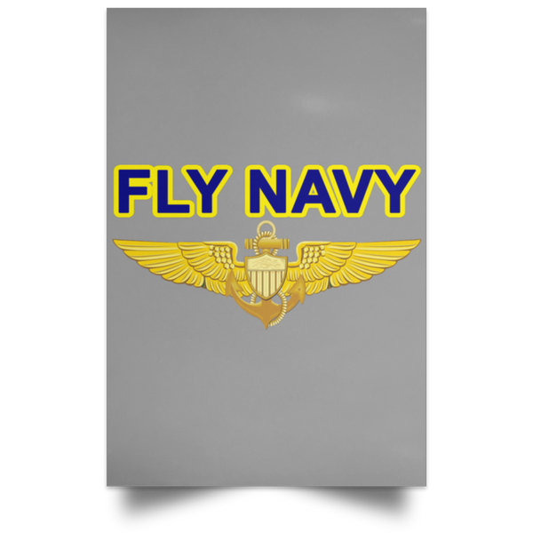 Fly Navy Aviator Poster - Portrait