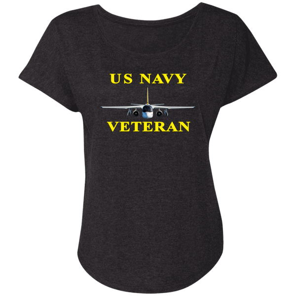 Navy Vet 3 Ladies' Triblend Dolman Sleeve