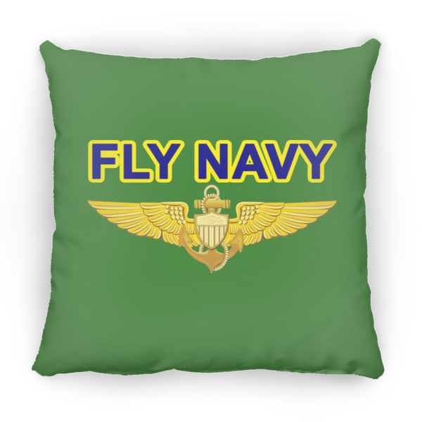 Fly Navy Aviator Pillow - Medium Square