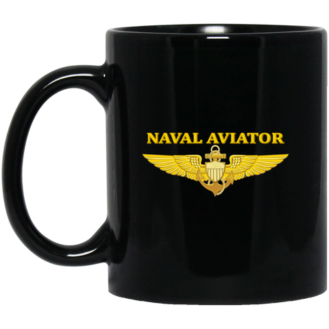 Aviator 2 Black Mug - 11oz