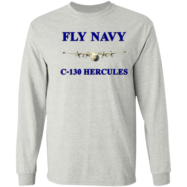 Fly Navy C-130 1 LS Cotton T-Shirt