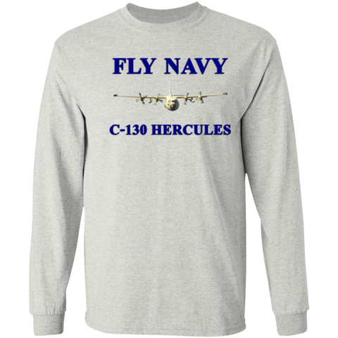 Fly Navy C-130 1 LS Cotton T-Shirt