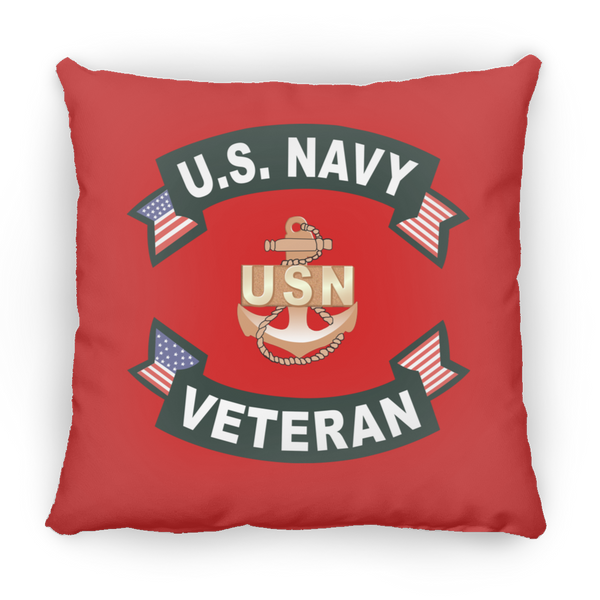 Navy Vet 1 Pillow - Small Square