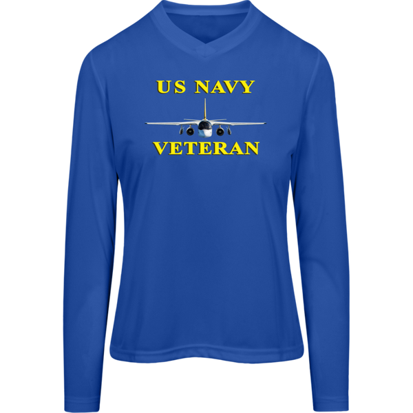 Navy Vet 3 Team 365 Ladies' Zone LS Tee