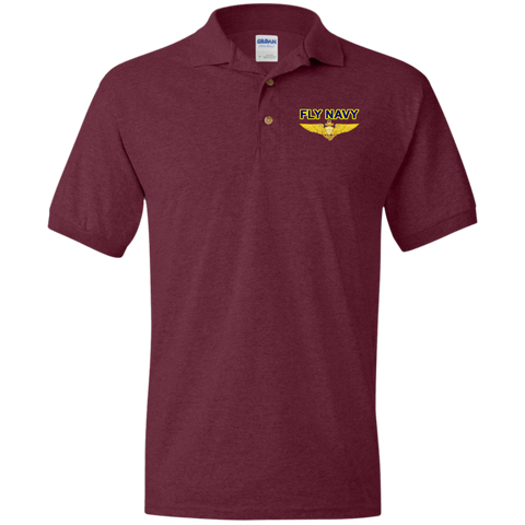 Fly Navy Aviator Jersey Polo Shirt