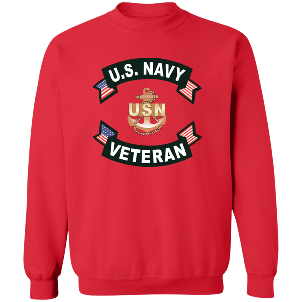 Navy Vet 1 Crewneck Pullover Sweatshirt