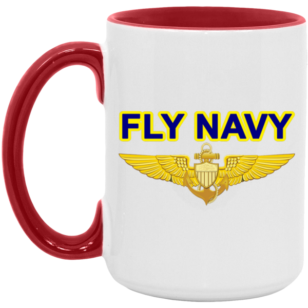 Fly Navy Aviator Accent Mug - 15oz