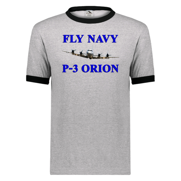 Fly Navy P-3 1 Unisex Ringer Tee