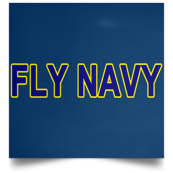 Fly Navy 2 Poster - Square