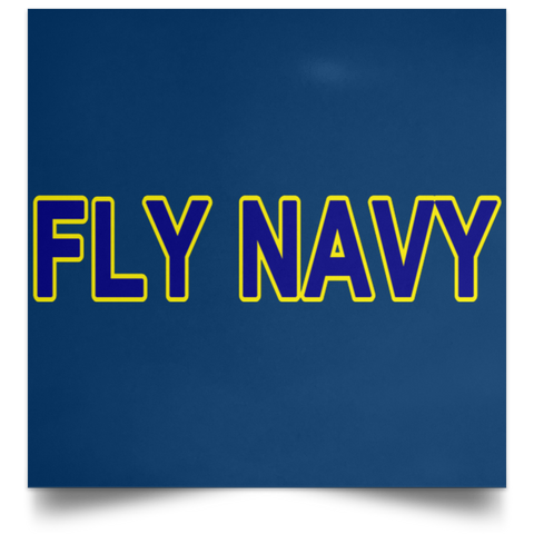 Fly Navy 2 Poster - Square