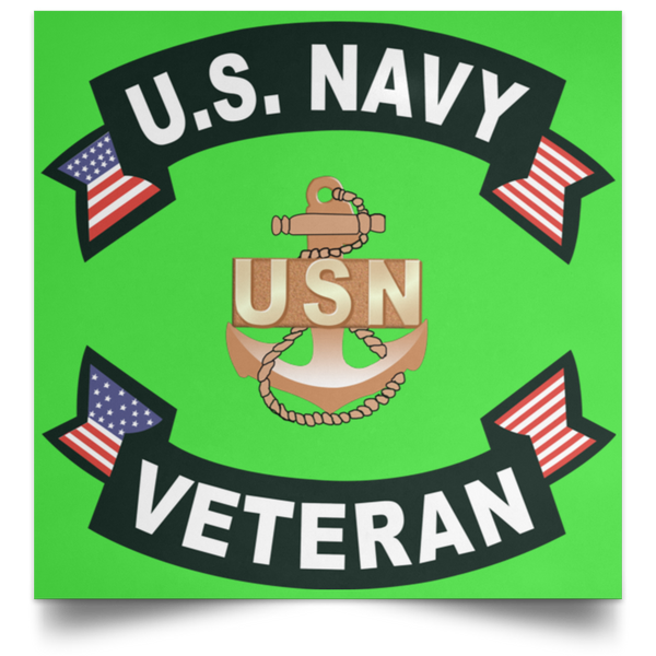 Navy Vet 1 Poster - Square