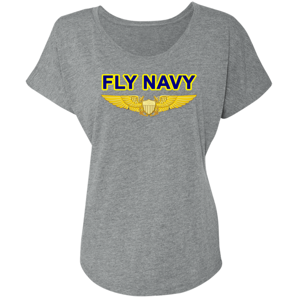 Fly Navy NFO Ladies' Triblend Dolman Sleeve